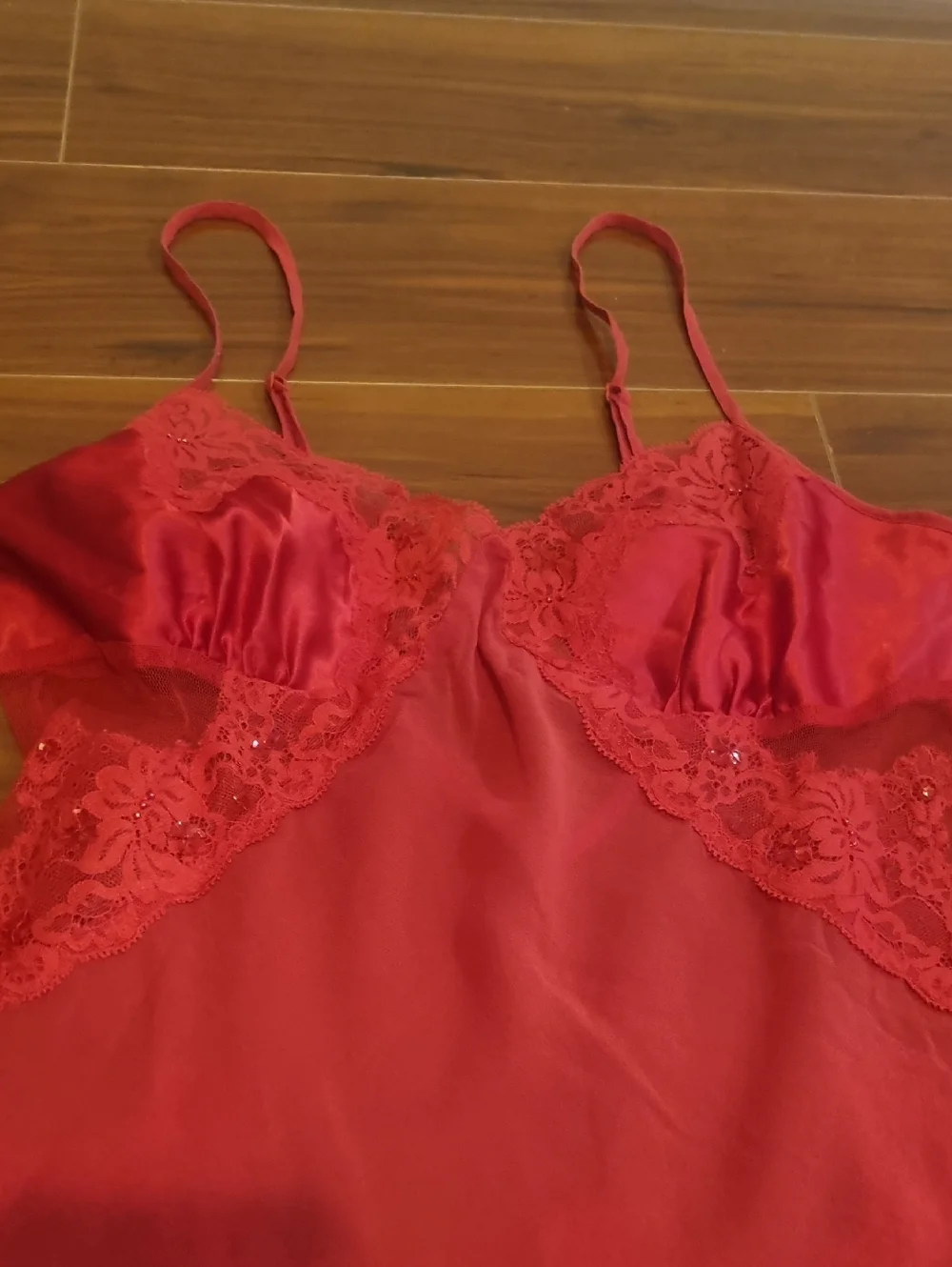 VICTORIA'S SECRET Vintage Babydoll Slip Dress Red Size Small - Picture 5 of 12